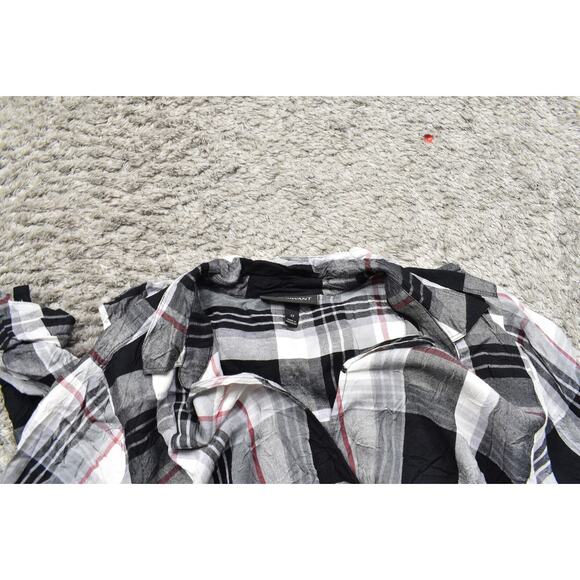 Lane Bryant Plus Size 22 Multicolor Cardigan Sweater Plaid Snap Wrap Front - Picture 8 of 9